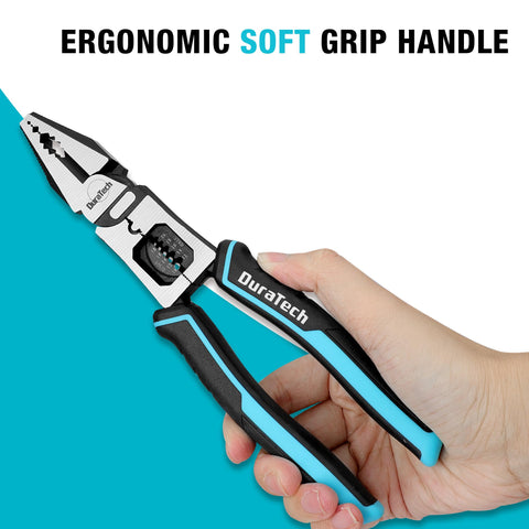 DURATECH ergonomic non-slip TPR handle reduces hand fatigue.