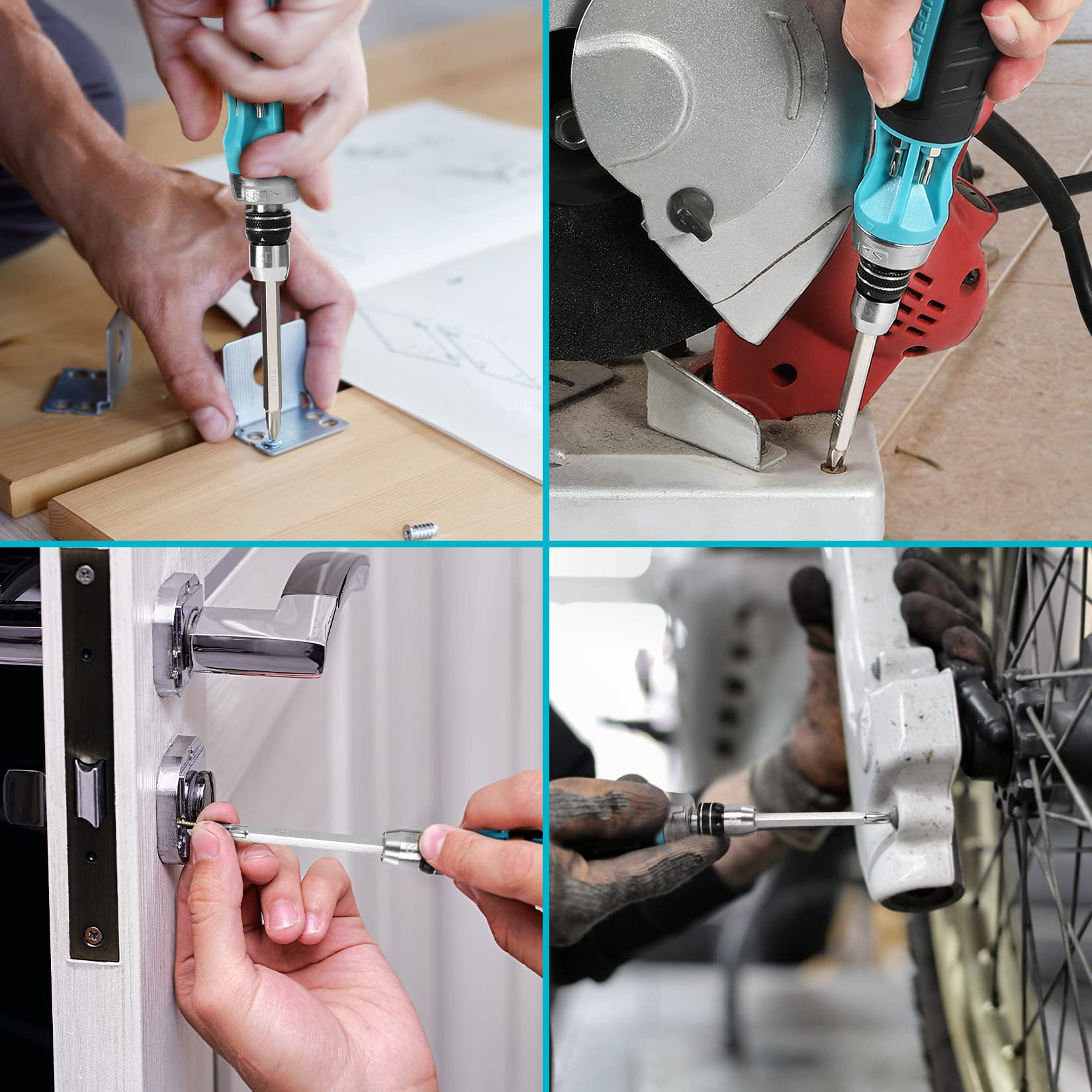 DURATECH ratcheting screwdriver shown in hand for precise screw tasks