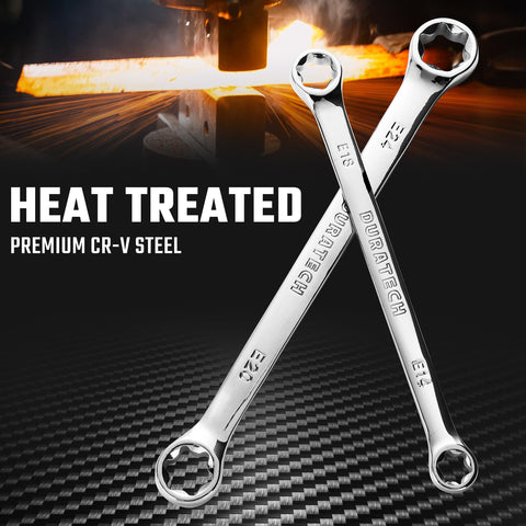 DURATECH E-Torx wrench set with size markings for quick identification.