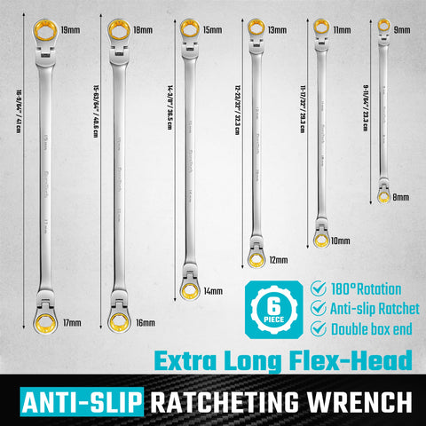 DURATECH 12-13mm wrench offers extended reach and premium chrome vanadium strength