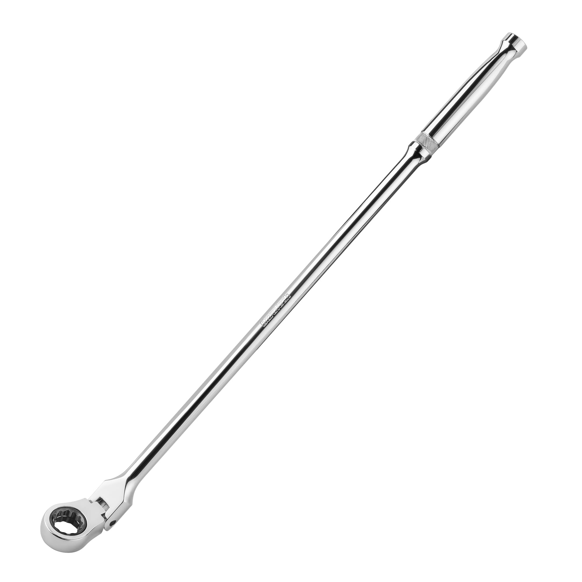 DURATECH extra-long ratchet front view shows extended reach for tight spaces.