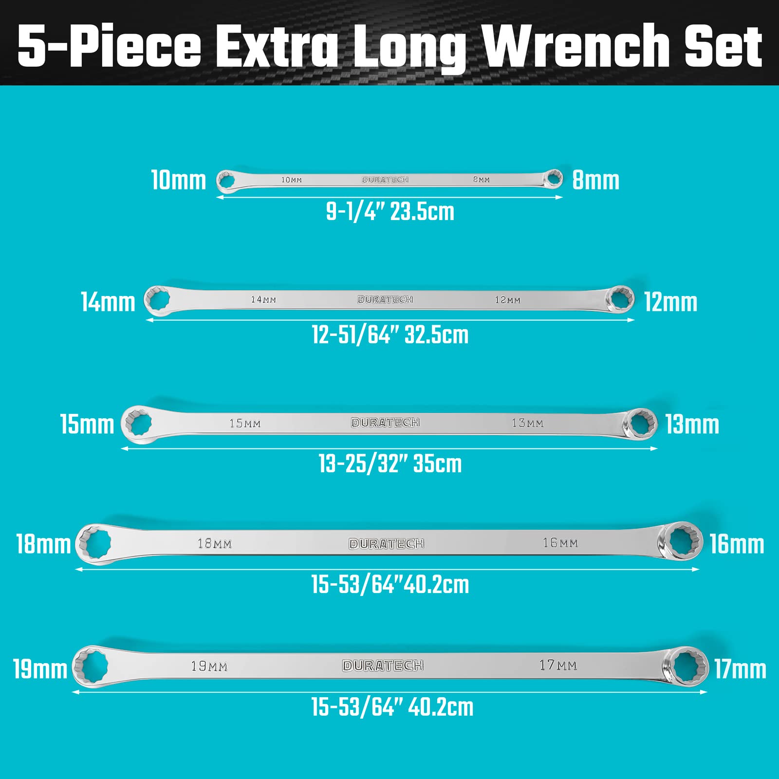 DURATECH 12–14 mm wrenches in use for efficient fastener reach