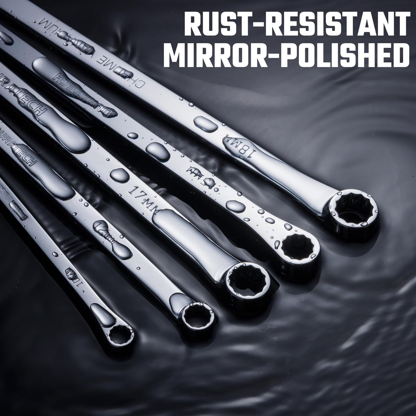 DURATECH 17–19 mm wrenches ready for heavy-duty bolts