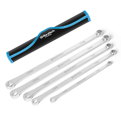 DURATECH extra-long wrench set with 8–10 mm sizes for tight-space access