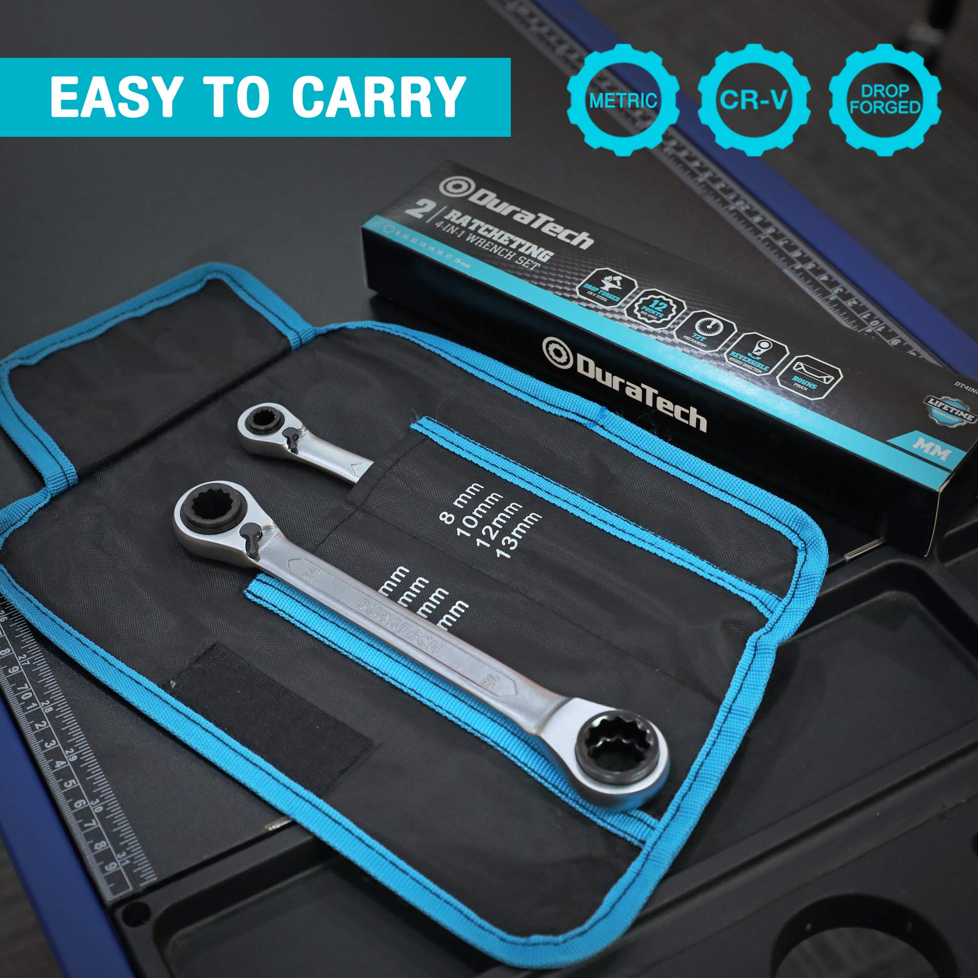 DURATECH set neatly arranged in the pouch for on-the-go repairs.