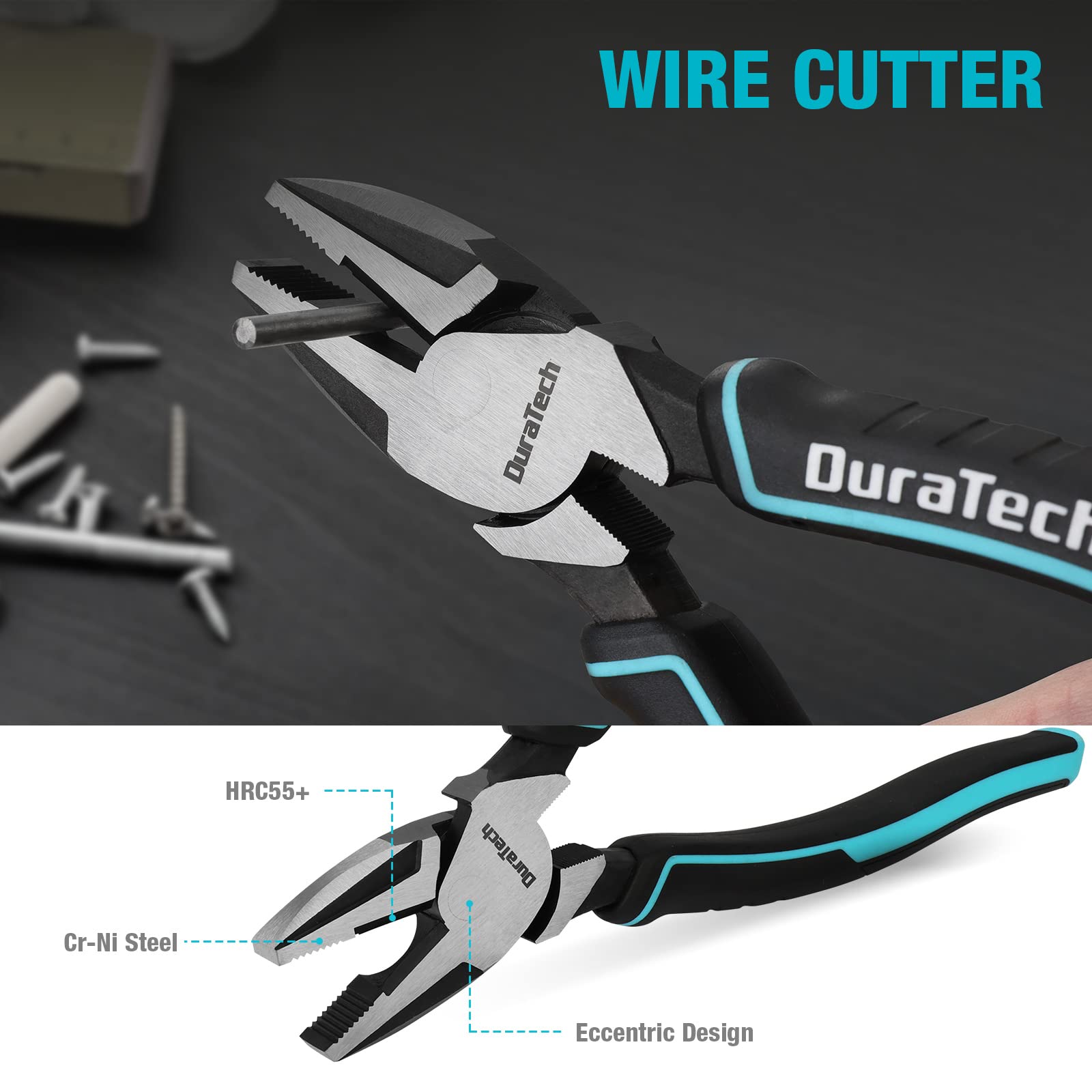 DURATECH 8-inch groove joint pliers with adjustable leverage