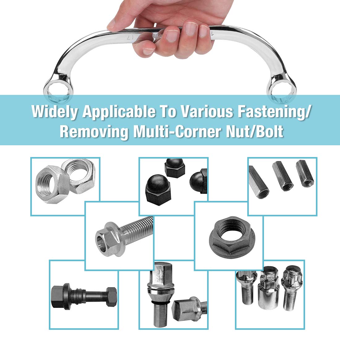 Duratech half moon box wrench 17-19 mm delivering solid torque on larger fasteners