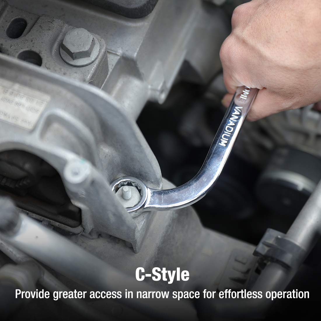 Duratech half moon box wrench 21-22 mm for heavy-duty applications