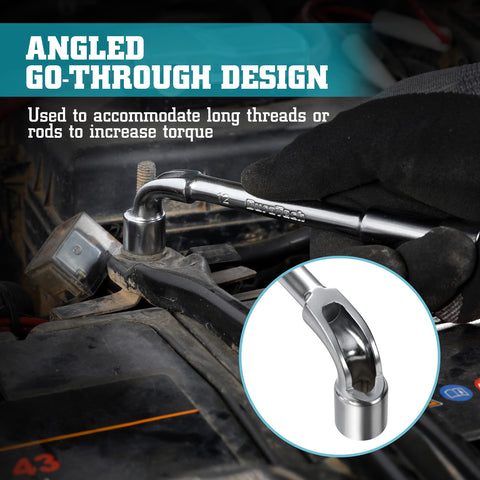 DURATECH L-Type elbow wrench 12mm for reach in engines and chassis.