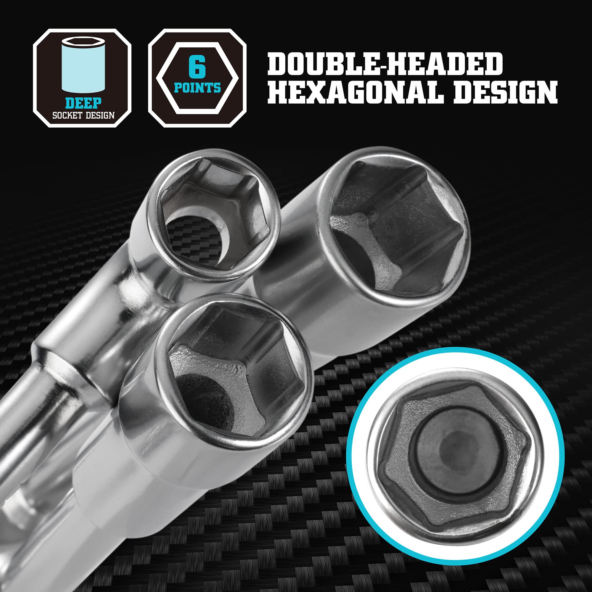 DURATECH L-Type elbow wrench 13mm reduces slipping on stubborn bolts.