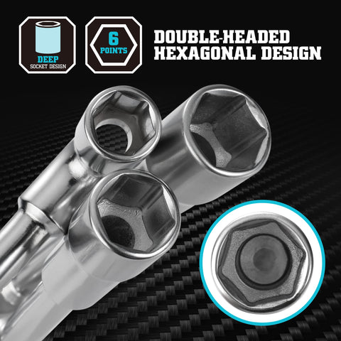 DURATECH L-Type elbow wrench 13mm reduces slipping on stubborn bolts.