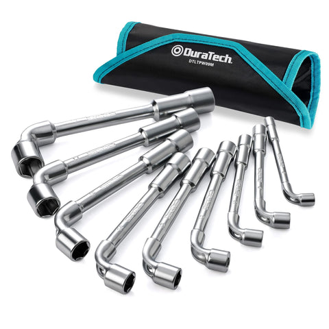 DURATECH L-Type elbow wrench 8mm for tight spaces in bike maintenance.