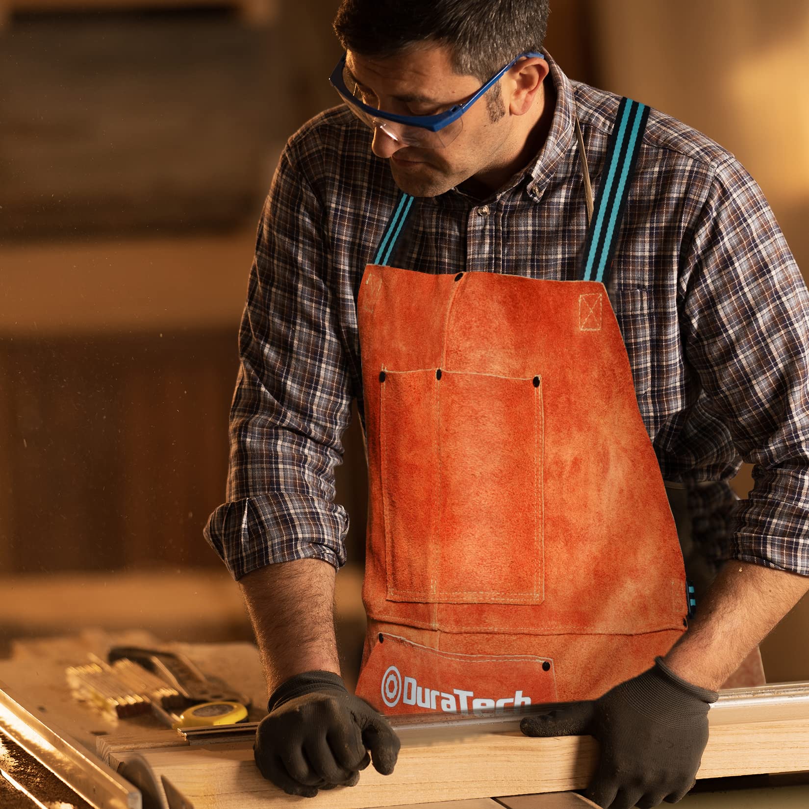 Ventilation guidance for the DURATECH leather welding apron odor and care
