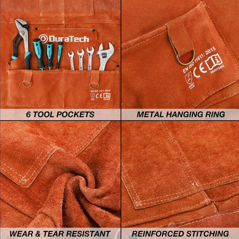 DURATECH leather welding apron quick-release buckle for adjustable fit