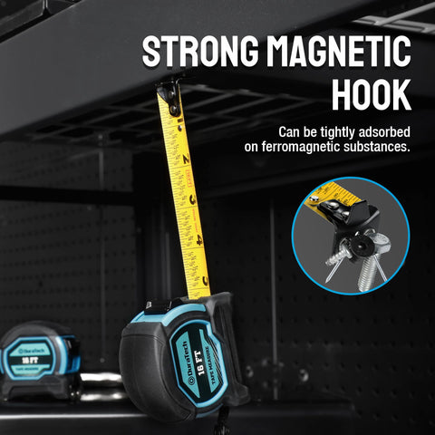 DURATECH magnetic tape measure locking mechanism keeps readings steady