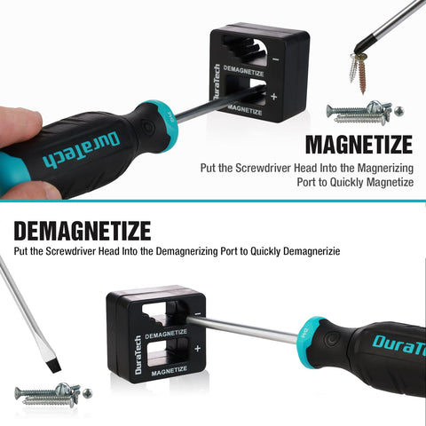 DURATECH magnetizer-demagnetizer tool for fast magnetizing or demagnetizing.