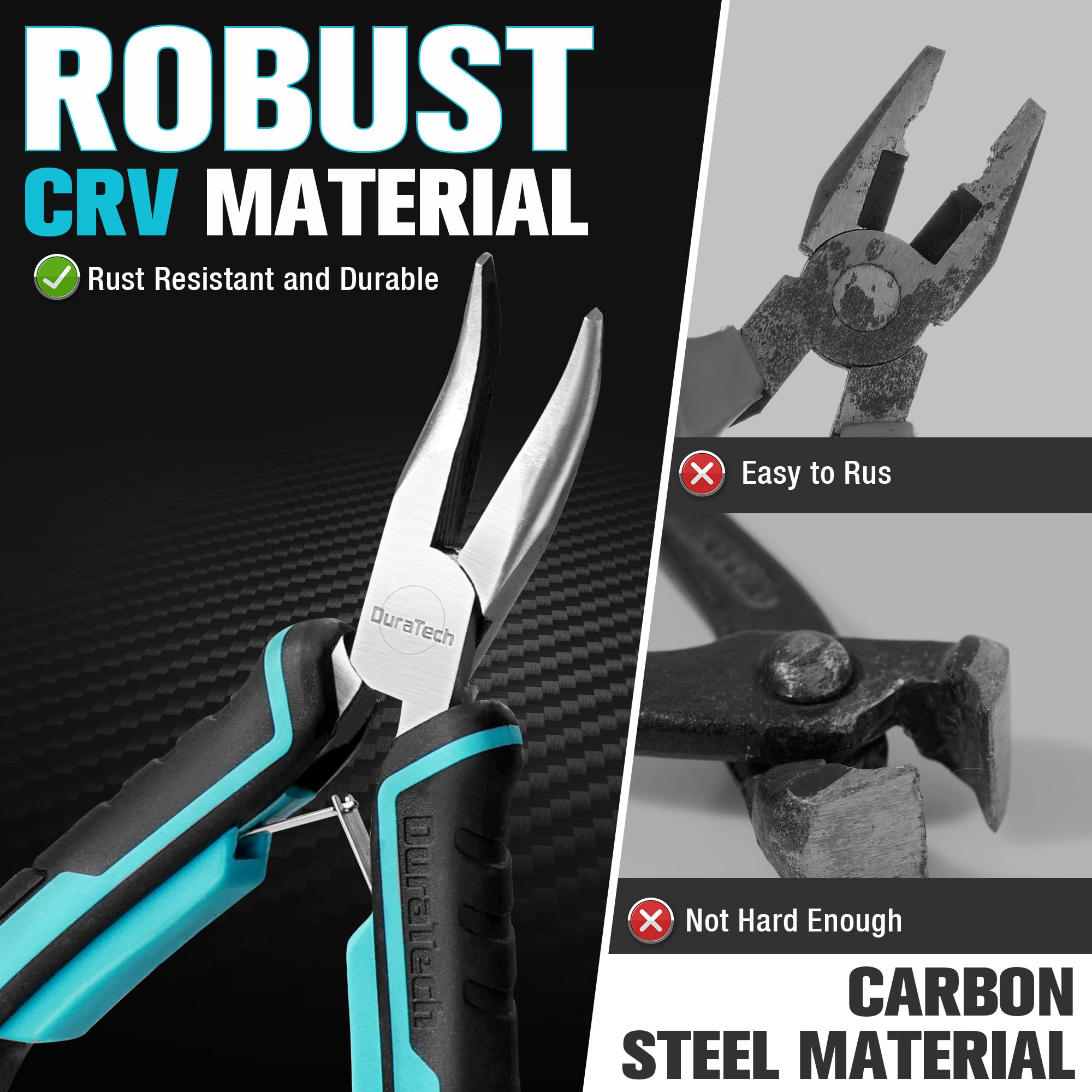 DURATECH bent nose pliers shaping wire smoothly