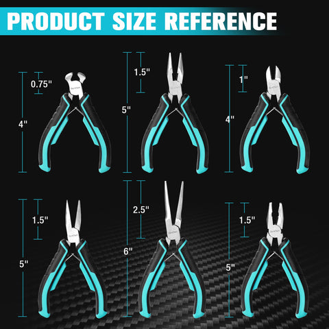 DURATECH mini pliers set stored in compact pouch
