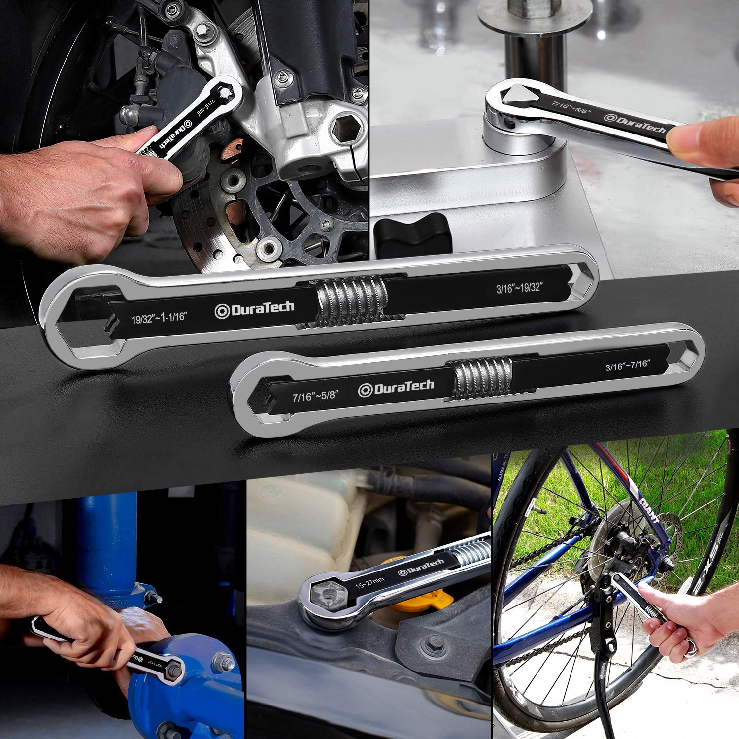 DURATECH universal wrench supports multiple fastener types for versatile home repairs.