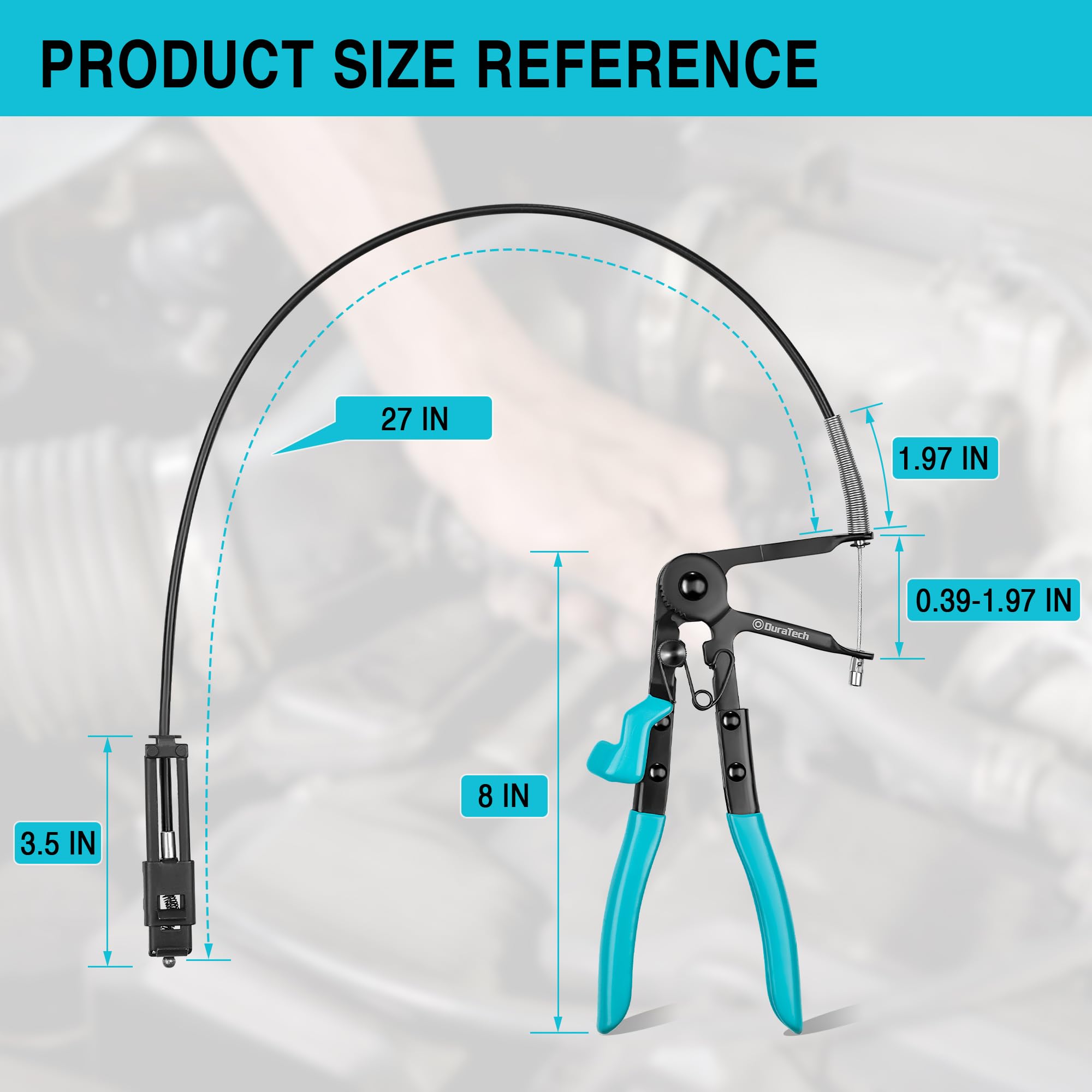 DURATECH multi-purpose clamp pliers suitable for cars, trucks, and motorcycles.