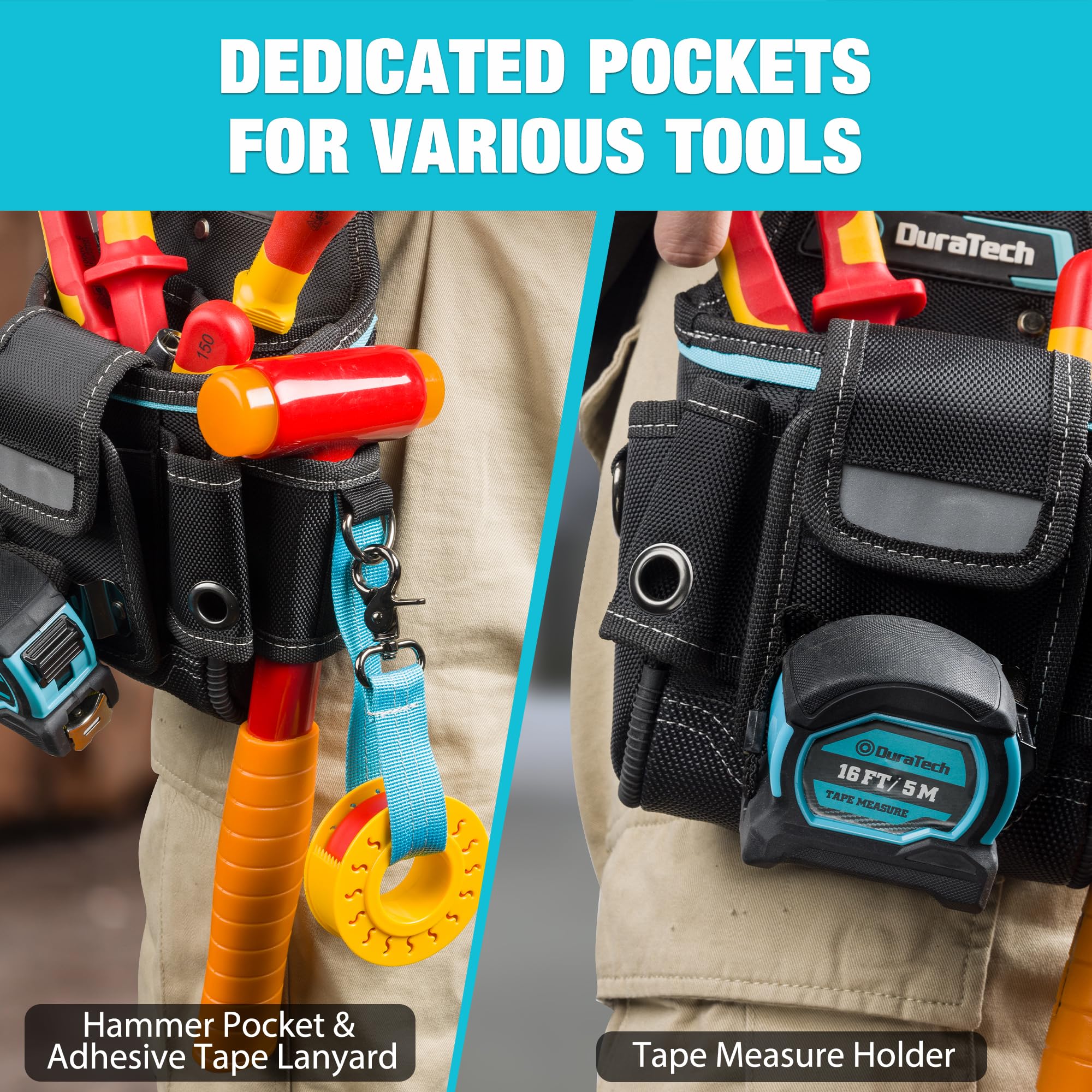 DURATECH multi-use holders organize tape and small accessories for easy reach