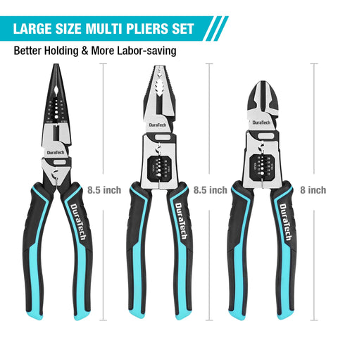 DURATECH needle-nose pliers 8.5-inch reach for detail work.