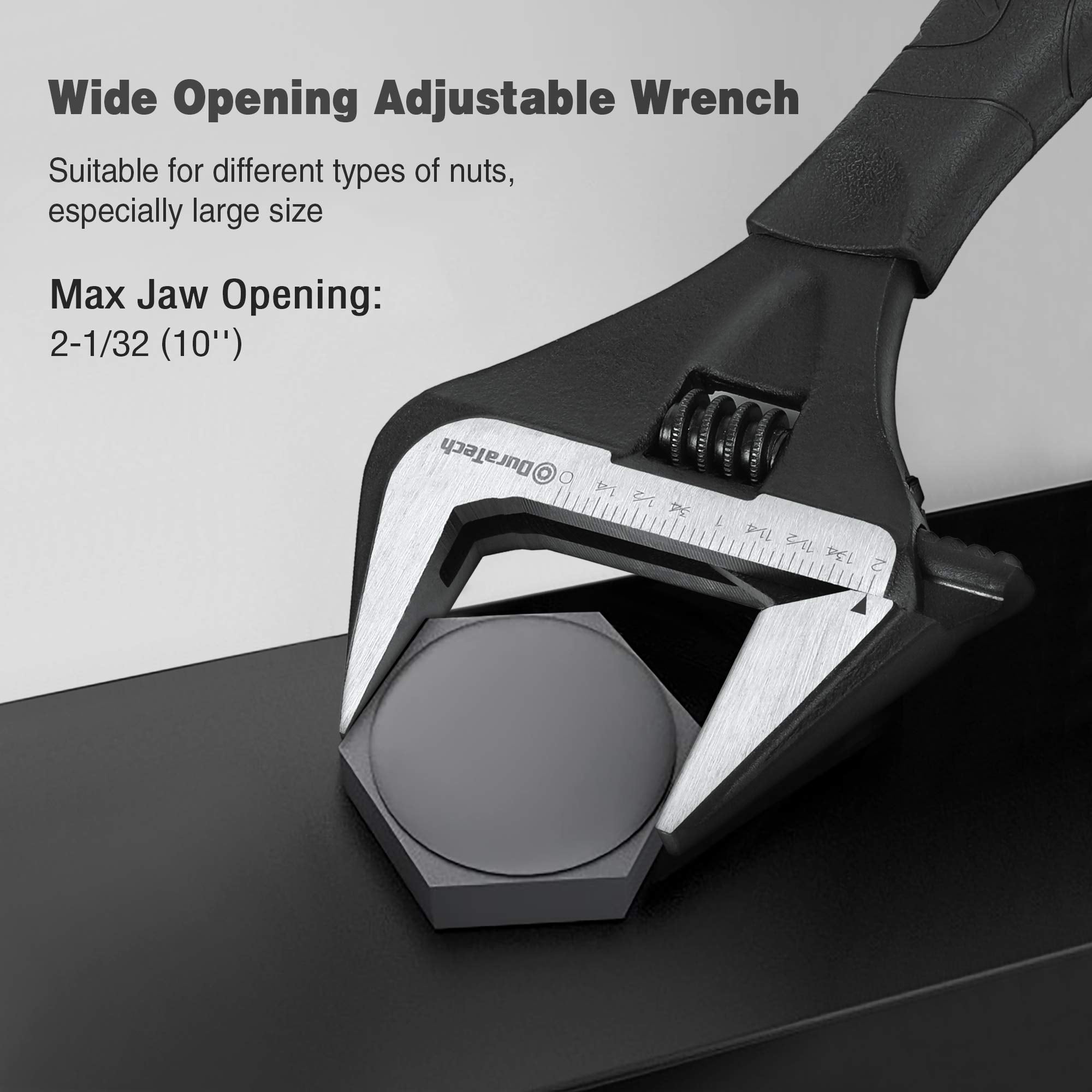 Duratech non-slip grip provides comfort and control in tight spaces.