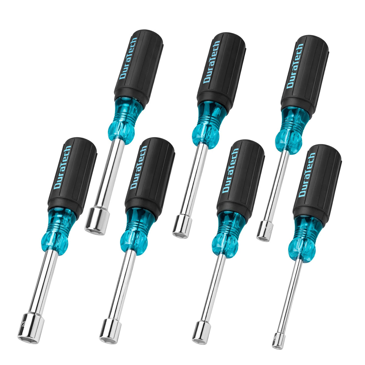 DURATECH nut driver set shown in full, ready for diverse tightening tasks