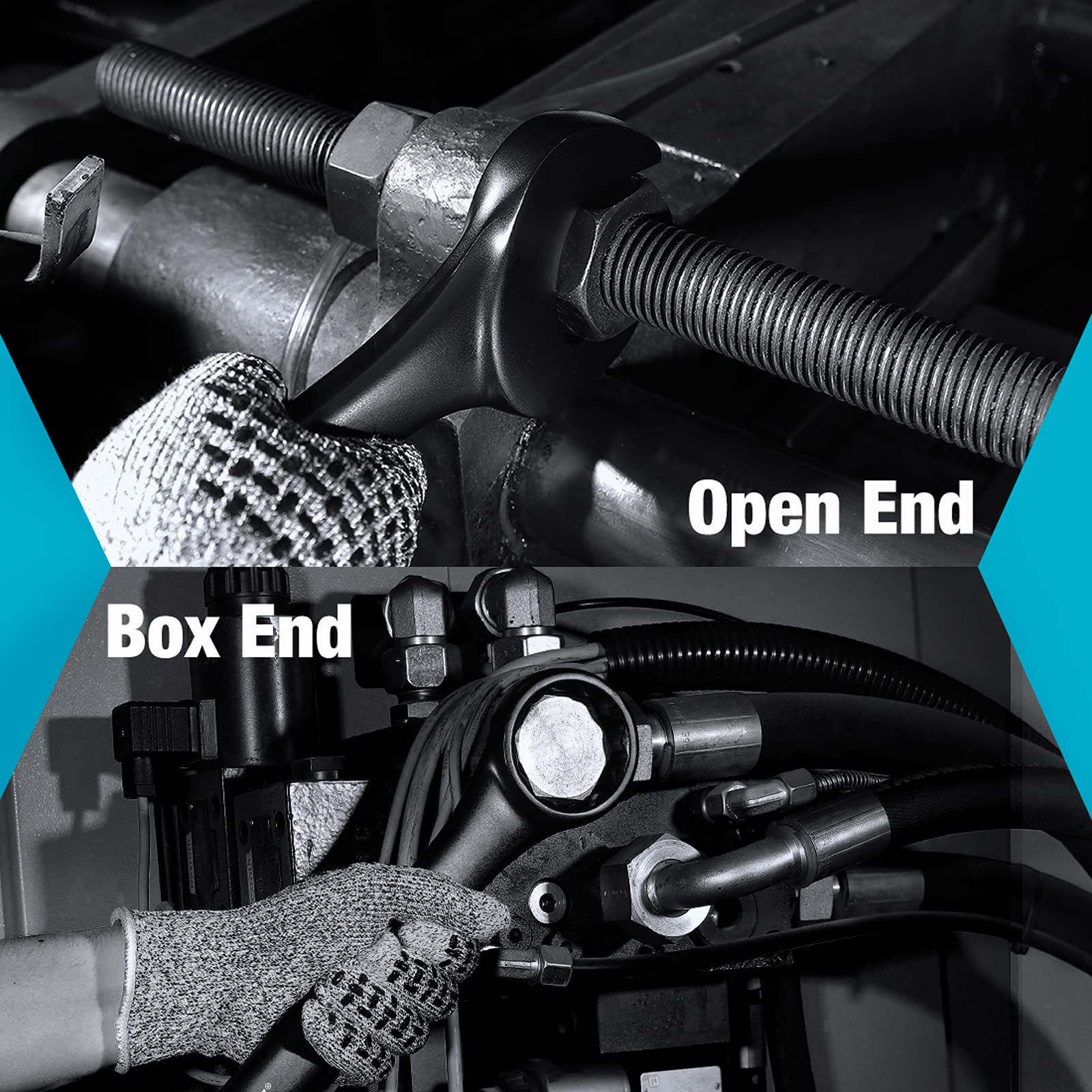 DURATECH 15-degree offset wrench design improves knuckle clearance