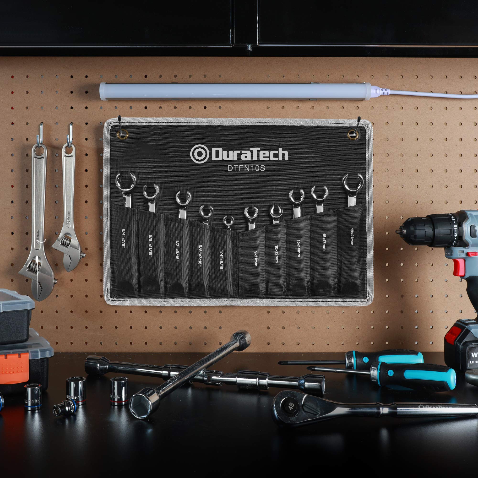 DURATECH open-side design fits tubing lines in automotive work.