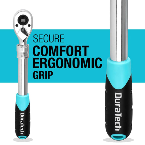 Duratech quick-release socket changes are effortless.