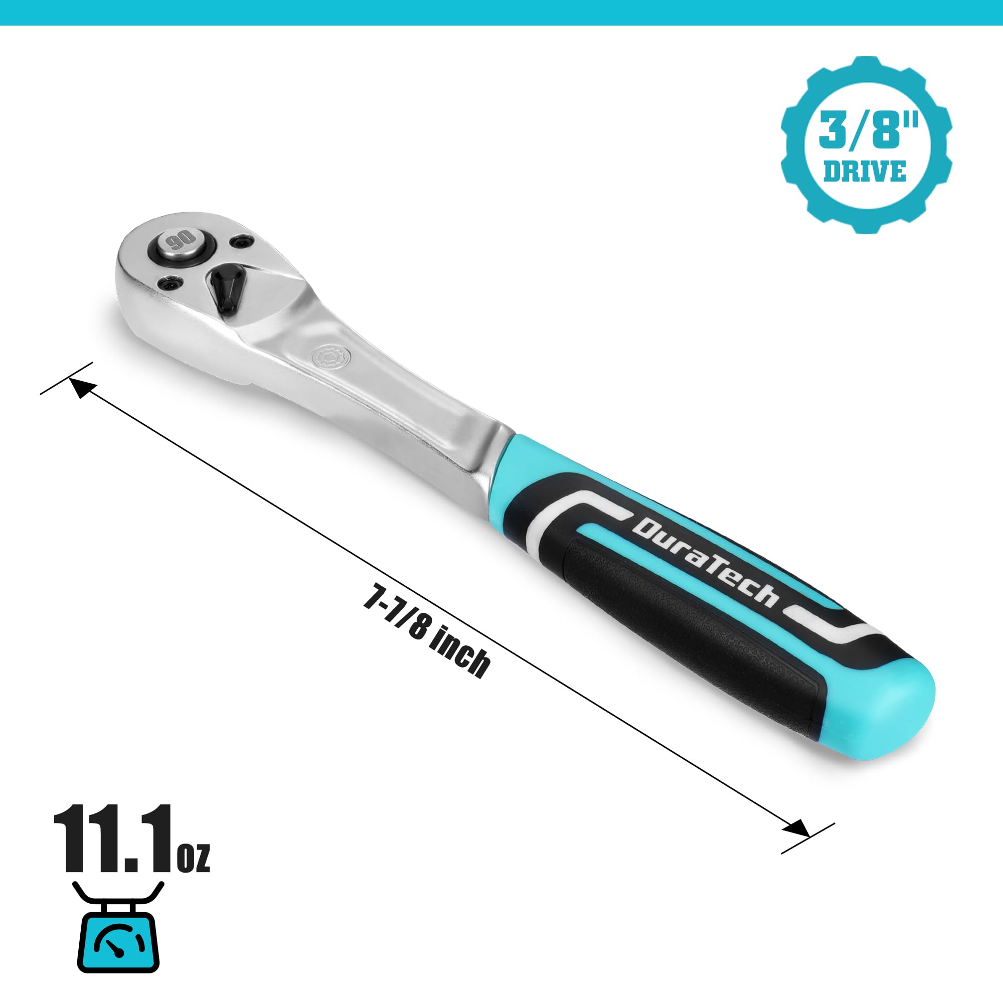 DURATECH ratchet quick-release button in action for fast socket changes