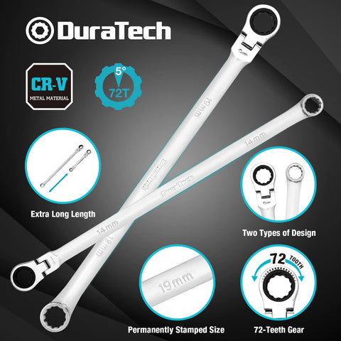 DURATECH replacement heads 8-22mm for versatile sizing on tasks.