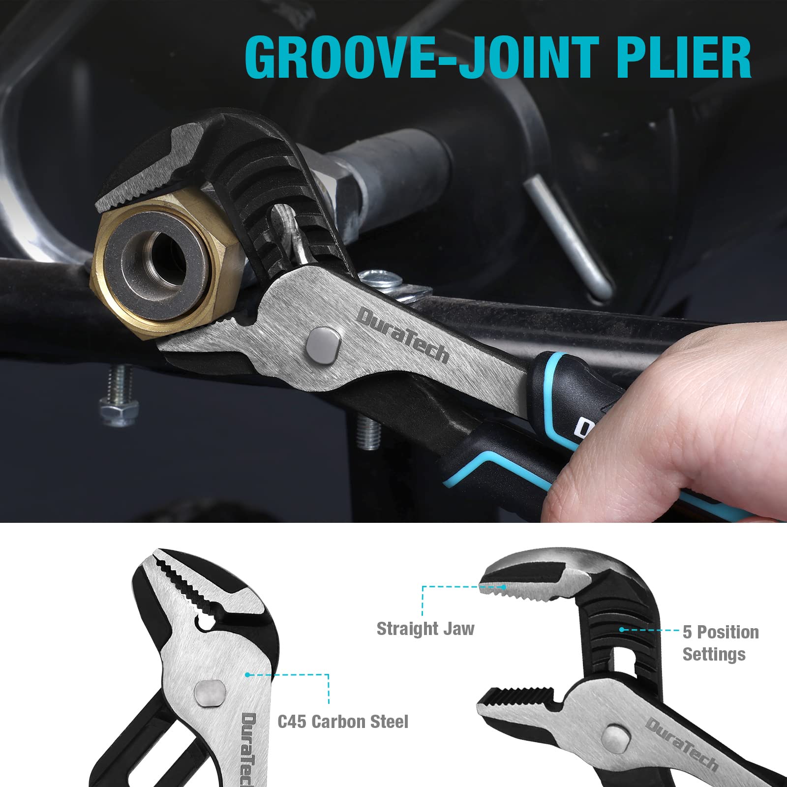 DURATECH rolling pouch storage helps organize the full pliers set on site