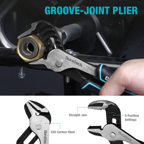 DURATECH rolling pouch storage helps organize the full pliers set on site