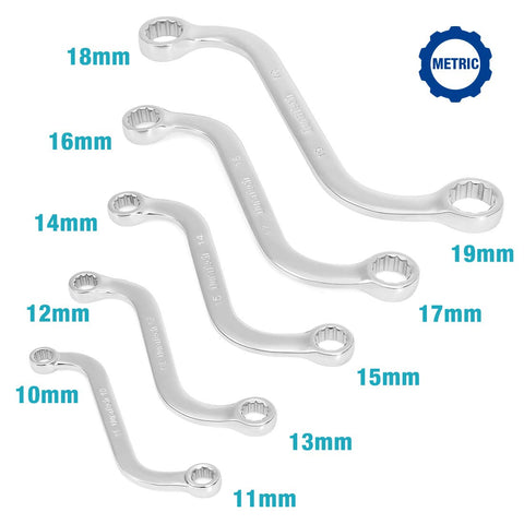 DURATECH S-Style box wrenches 12–13 mm for compact-space access