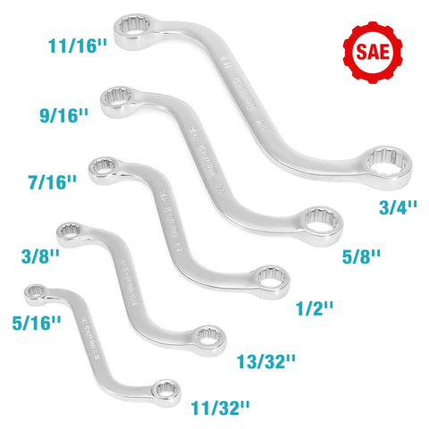 DURATECH curved-design wrenches enable tight-space access.