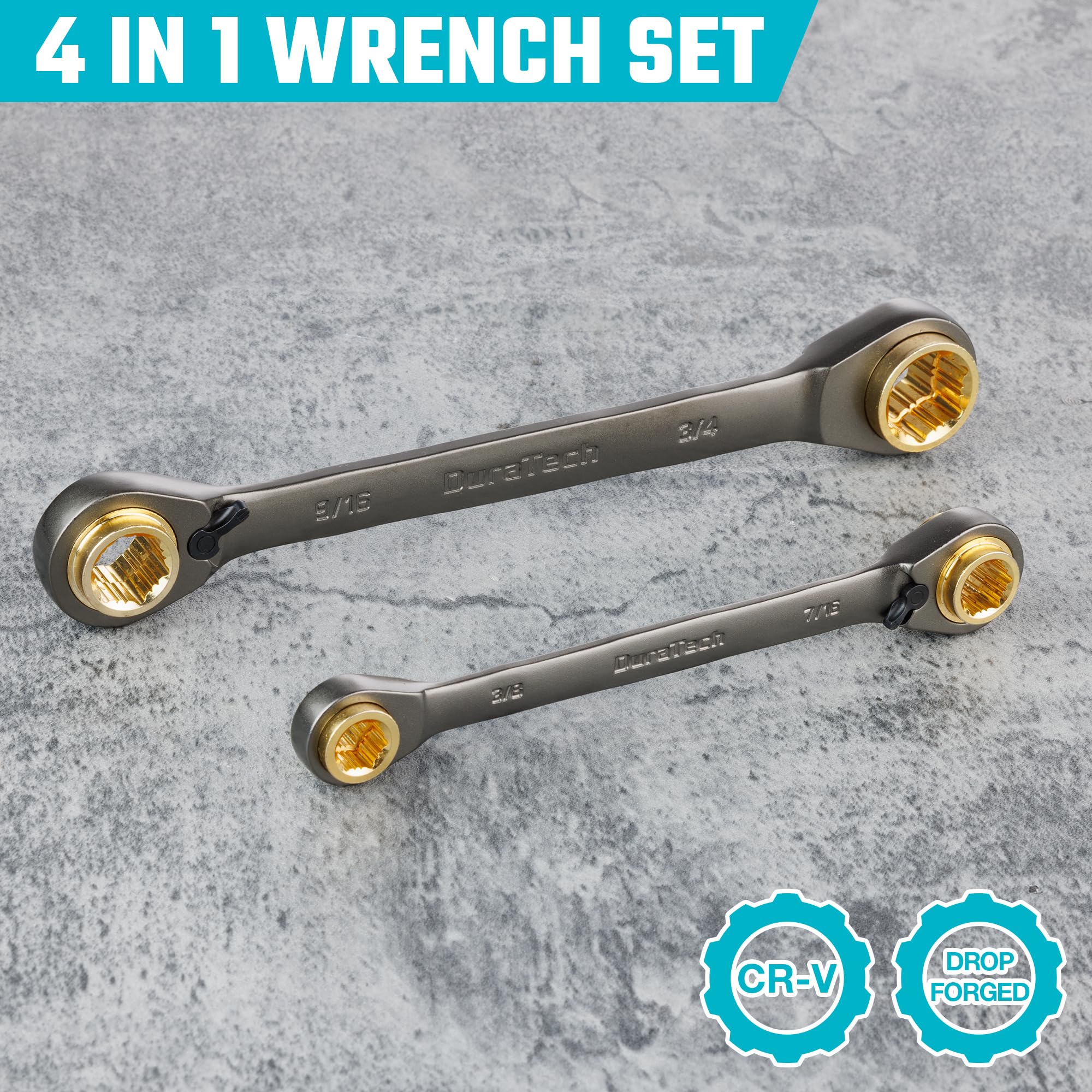 DURATECH SAE sizes from 5/16 to 3/4 for common fasteners.