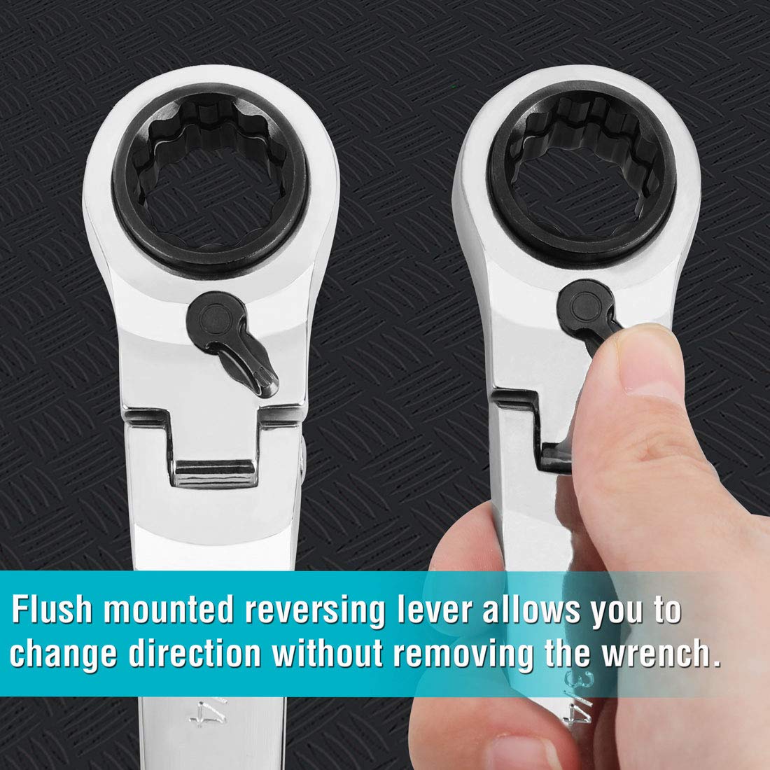 Duratech SAE wrenches with stamped sizes for quick identification.