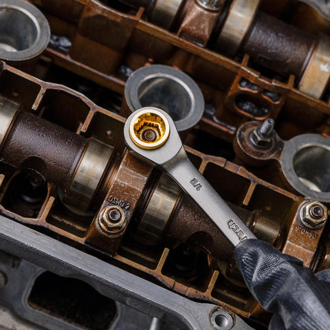 DURATECH size markings on wrench beams for quick identification.