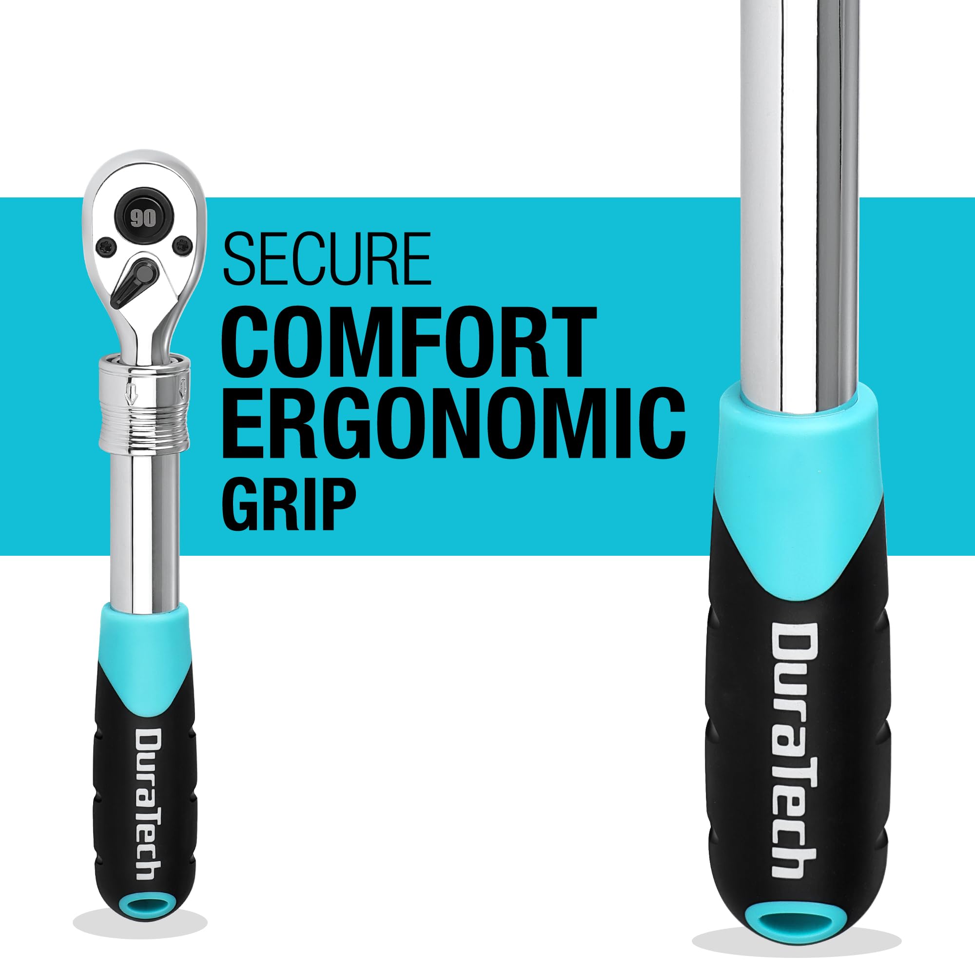 DURATECH soft cushion grip enhances comfort and control during long use.