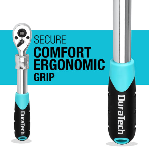 DURATECH soft cushion grip enhances comfort and control during long use.