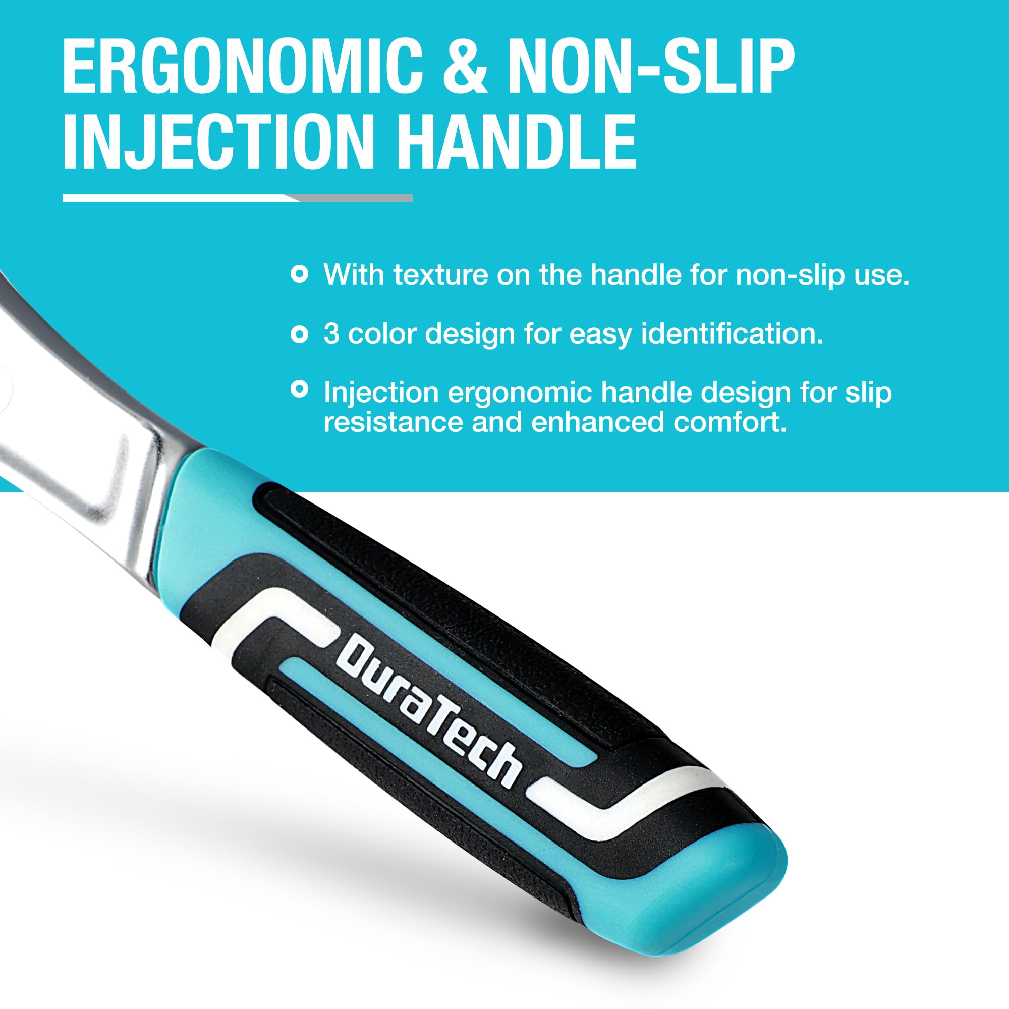 DURATECH soft grip handle reduces fatigue during long projects