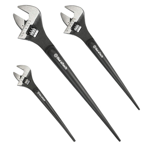 DURATECH spud wrench 8-inch head for precise fastener fit in tight spaces.