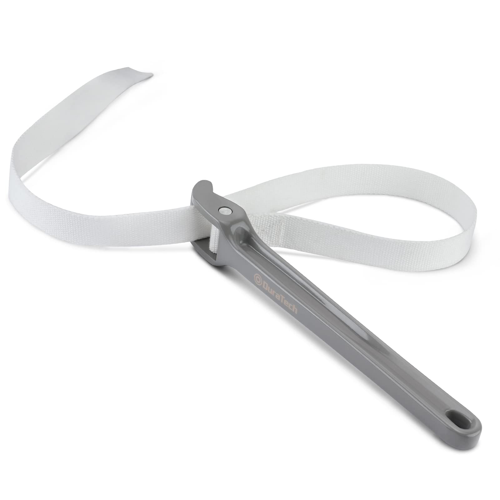 DURATECH strap wrench with 12-inch handle for versatile pipe work