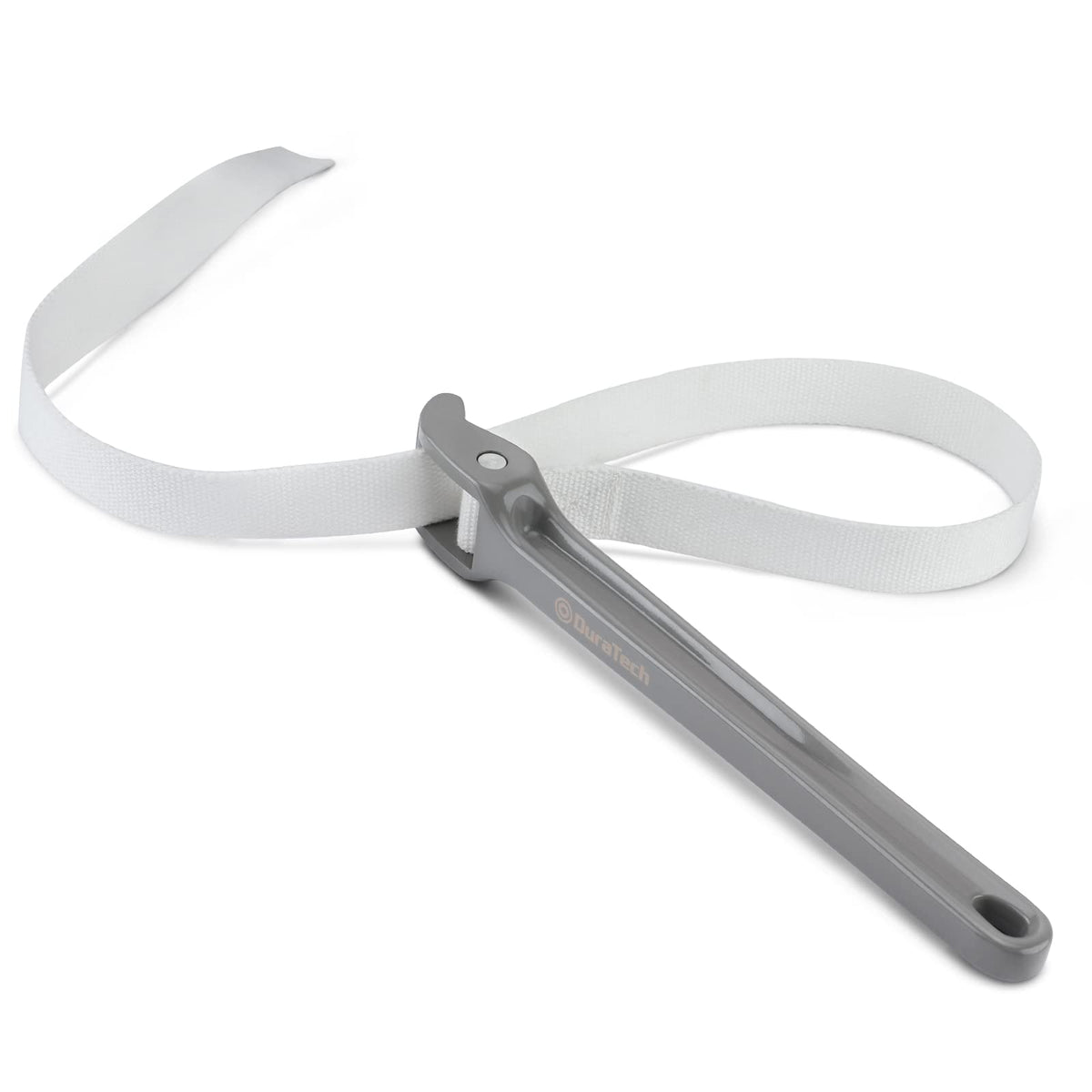 DURATECH strap wrench with 12-inch handle for versatile pipe work
