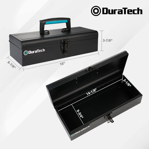 DuraTech Tool Box with anti-slip base pads for stability