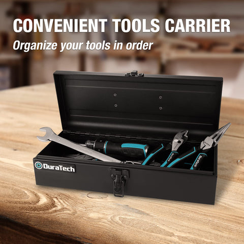 DuraTech Tool Box outside dimensions 15x6-7-8 inches