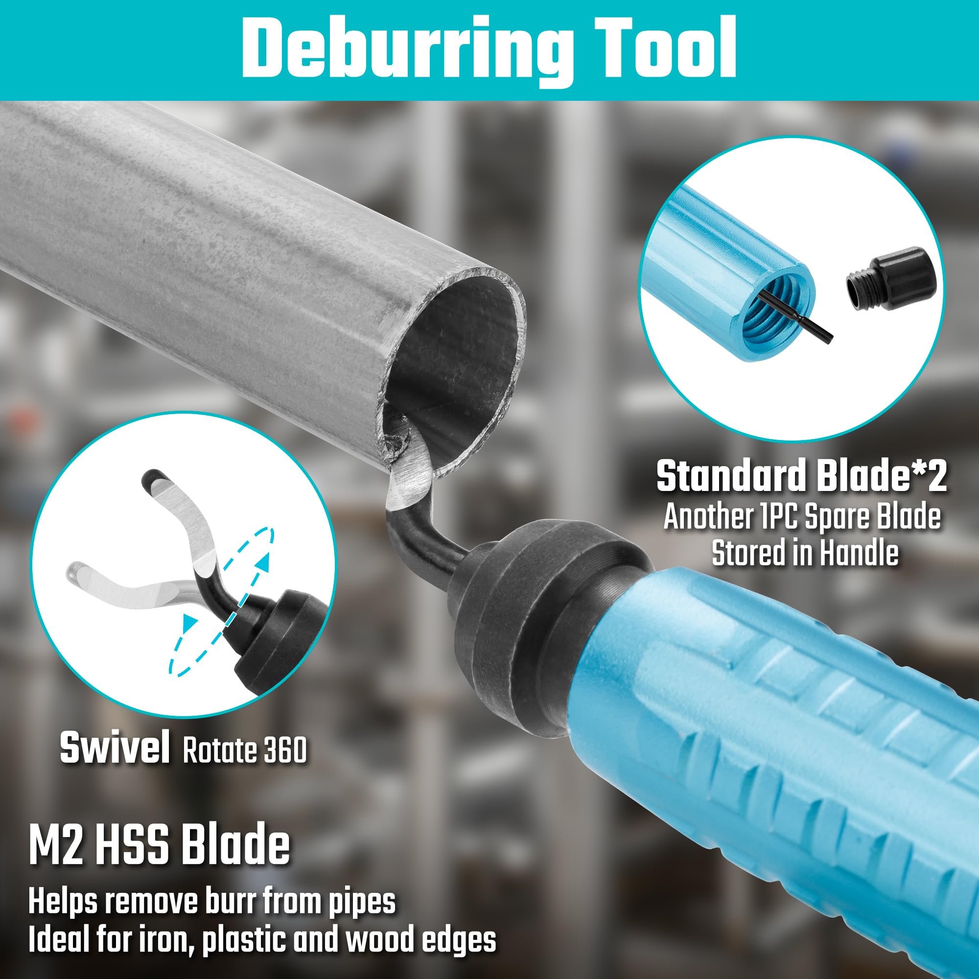 DURATECH ergonomic handle on copper cutter supports comfortable, extended use.