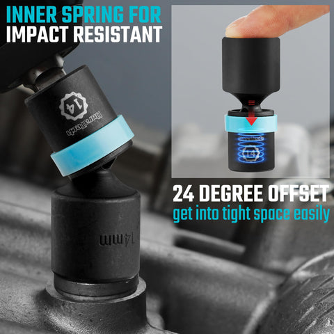 DURATECH two-inch extension bars extend reach for stubborn fasteners.